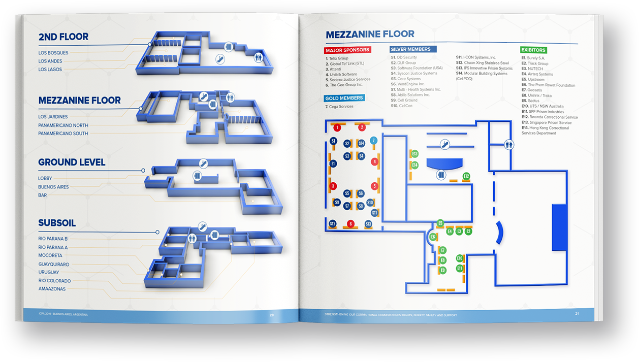 Lazarus Kreativ  INTERNATIONAL CORRECTIONS AND PRISONS ASSOCIATION BUENOS AIRES EVENT BOOK Print layout design